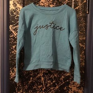 Blue justice crewneck